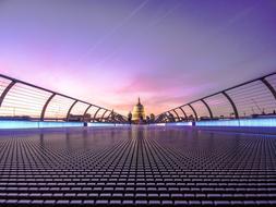 Architecture dome church at sunset