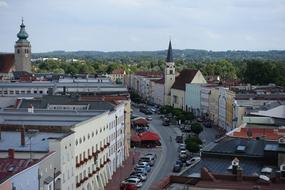 Town Square in City Muhldorf