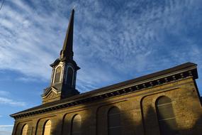 old Church at Sunset Sunlight