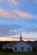 Church Silhouette On The Sunset