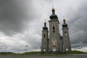 Orthodox Church Religion at rainy day