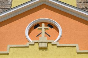 Colorful Saint Barbara Church in sunlight