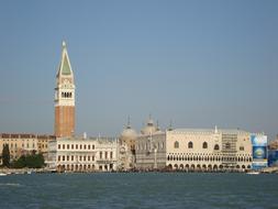 distant view from the water to Piazza San Marco