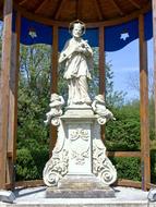 christian sculpture in the gazebo