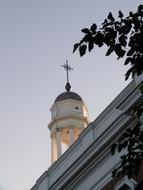 Steeple Manhattan College Tower With Cross