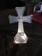 illuminated Glass Christian Cross