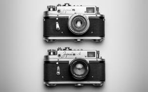 two classic retro cameras