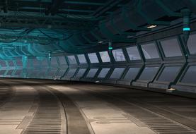 image of a corridor on a spaceship