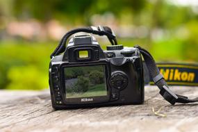 photo of bushes on the banks of the river on the camera screen nikon