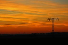 Sunset Strommast