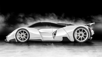 black and white clipart of a lamborghini car