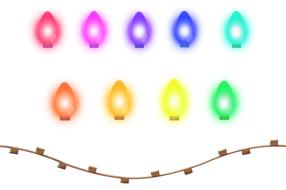 christmas lights colors drawing