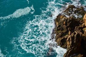 wild rock at sea