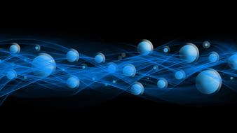 blue moving particles