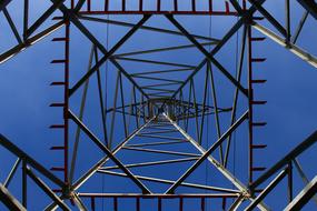 metal structure of an electric tower