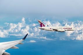 Qatar Airways in Clouds