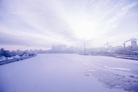 landscape of Thermal Power Station in Moscow