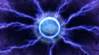 lightning energy blue drawing