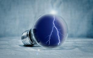 Light Bulb Pear blue drawing