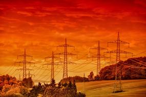 Landscape Nature Mood red