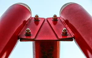 Technology Brace Steel Structure red