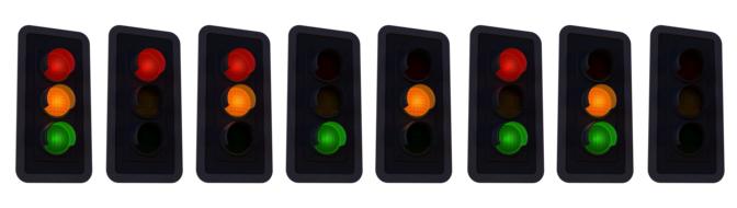 drawn different phases of the traffic light