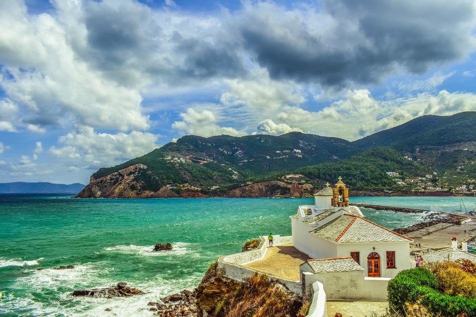 Skopelos Island and sea