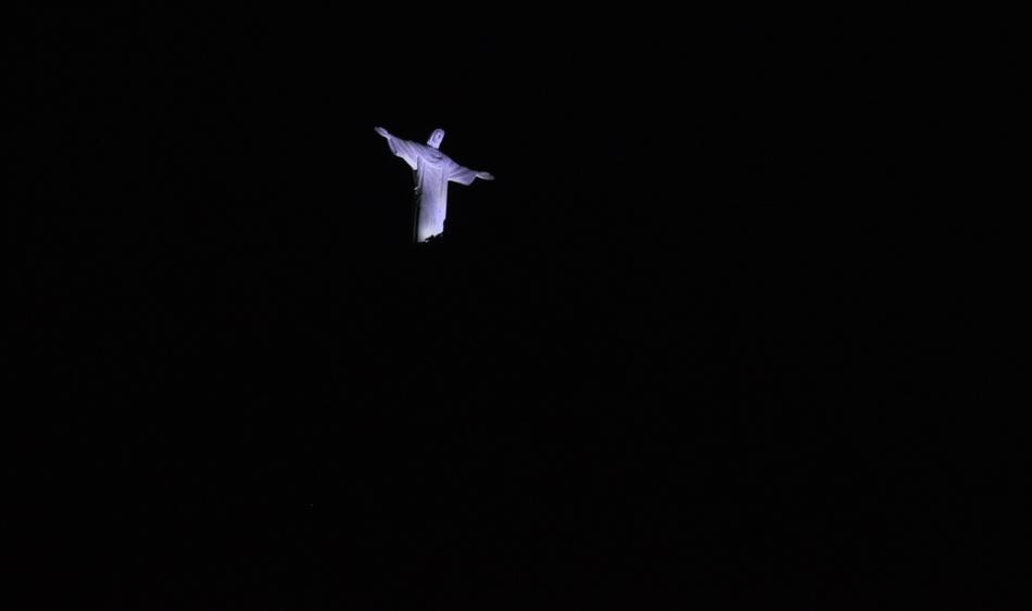 Christe Redeemer at night in Rio de Janeiro