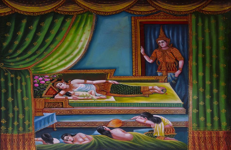 reclining sleeping women drawing