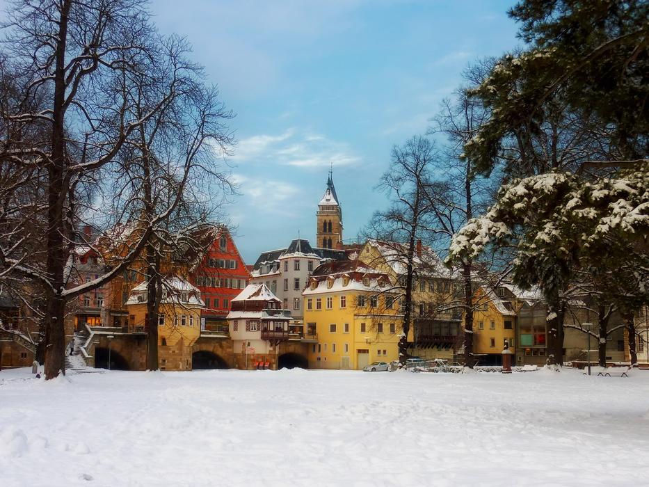 Esslingen City snow