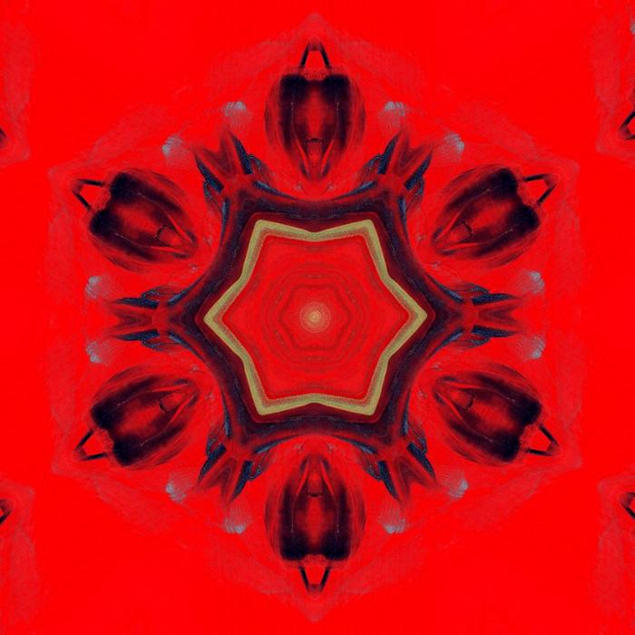 mandala on a red background