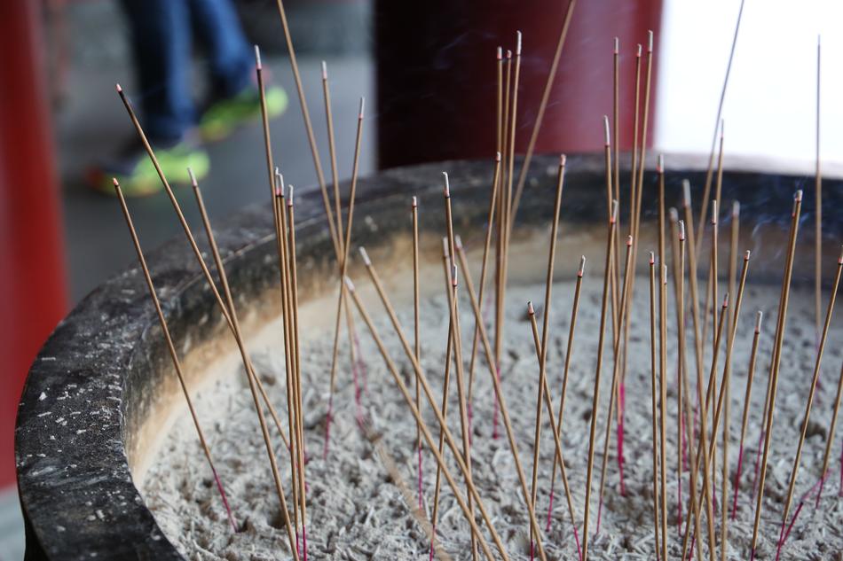 burning incense in Singapore