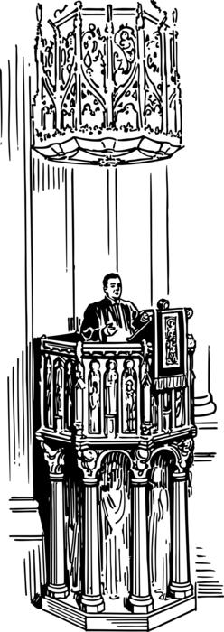 christian church clergy preacher illustration
