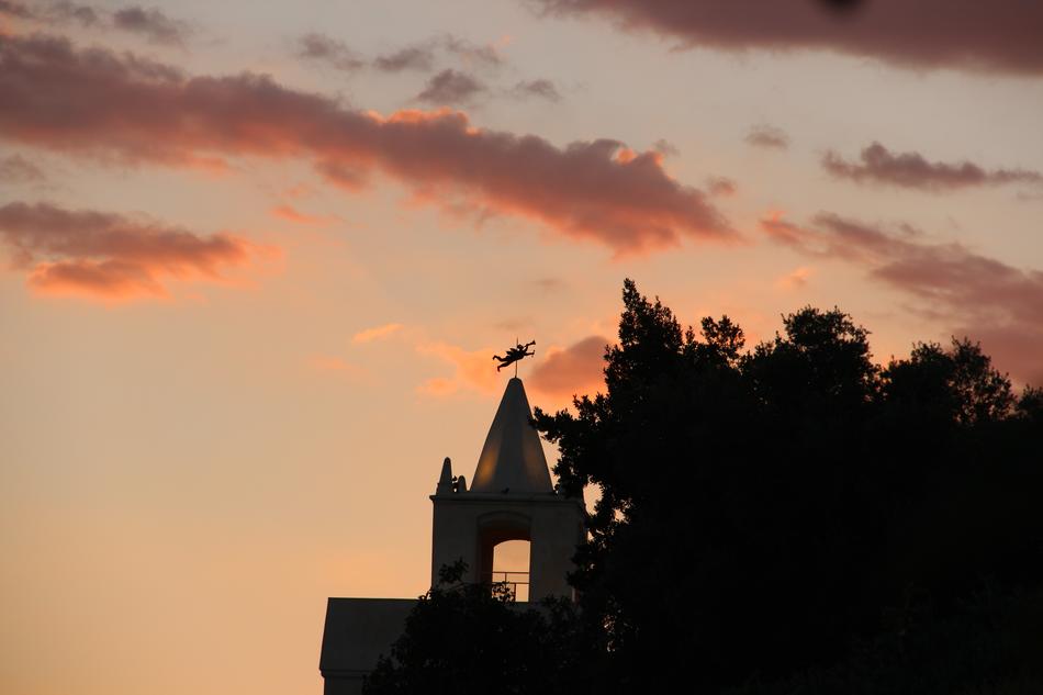 Sky red and Church