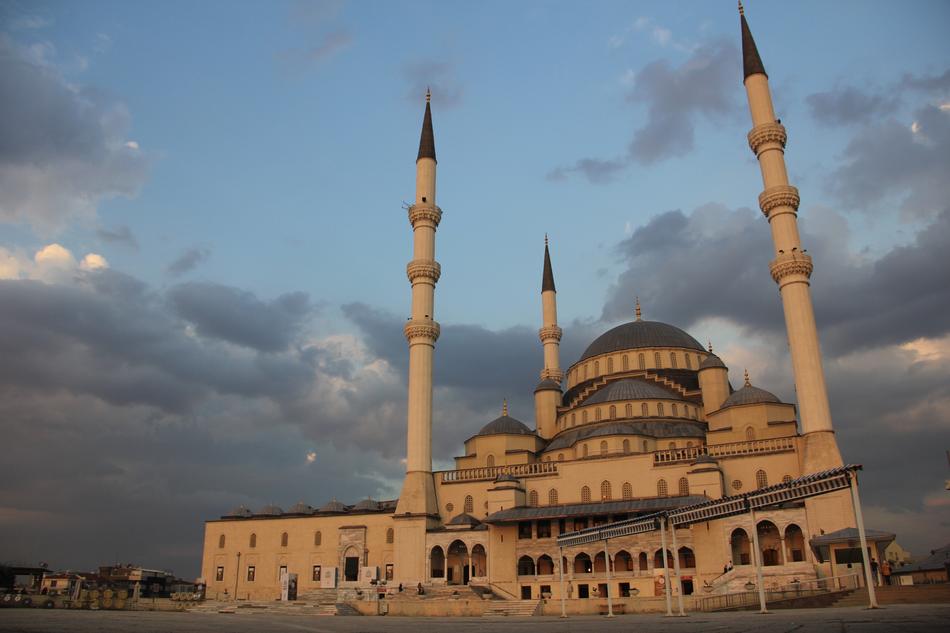 Kocatepe Mosque at dark sky, turkey, Ankara