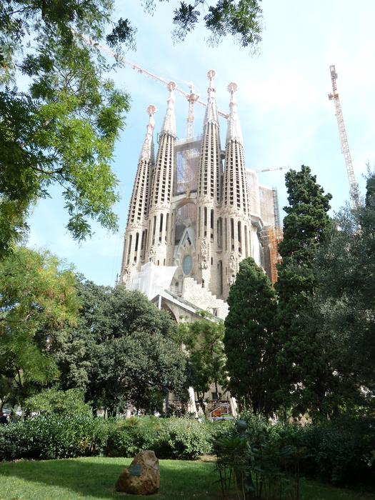 landscape of âSagrada Familia Church Gaudi