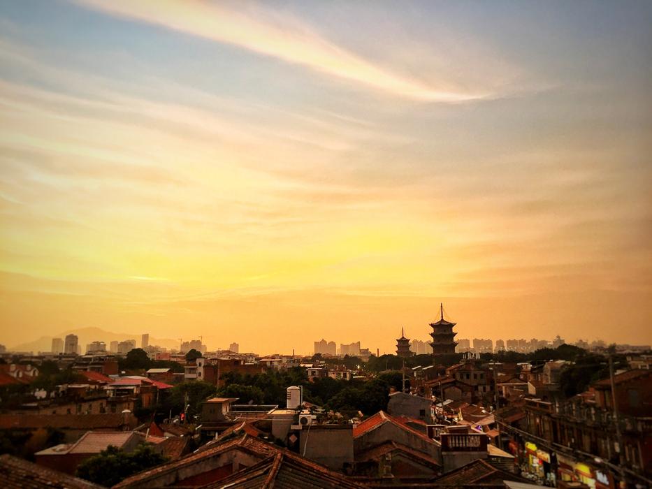 China Quanzhou sunset