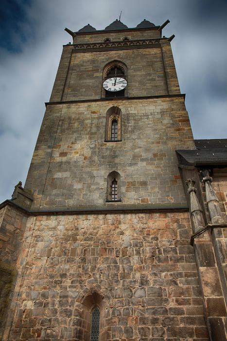 clock tower near the church