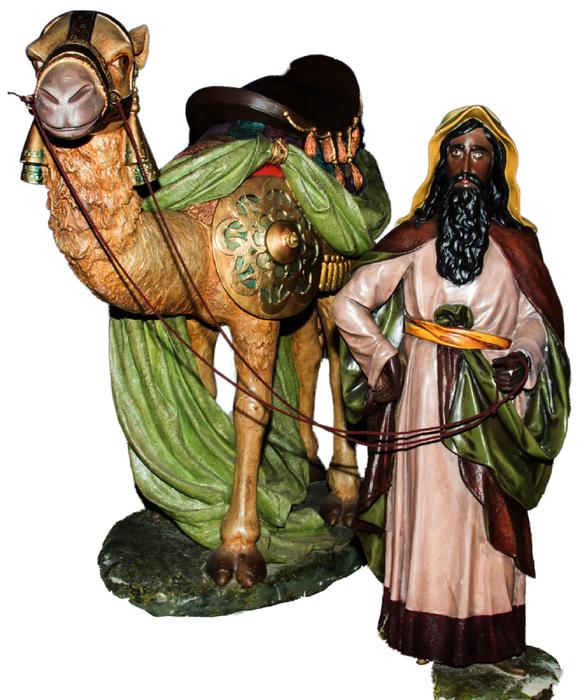 man with Camel figurine, character from Holy Three Kings