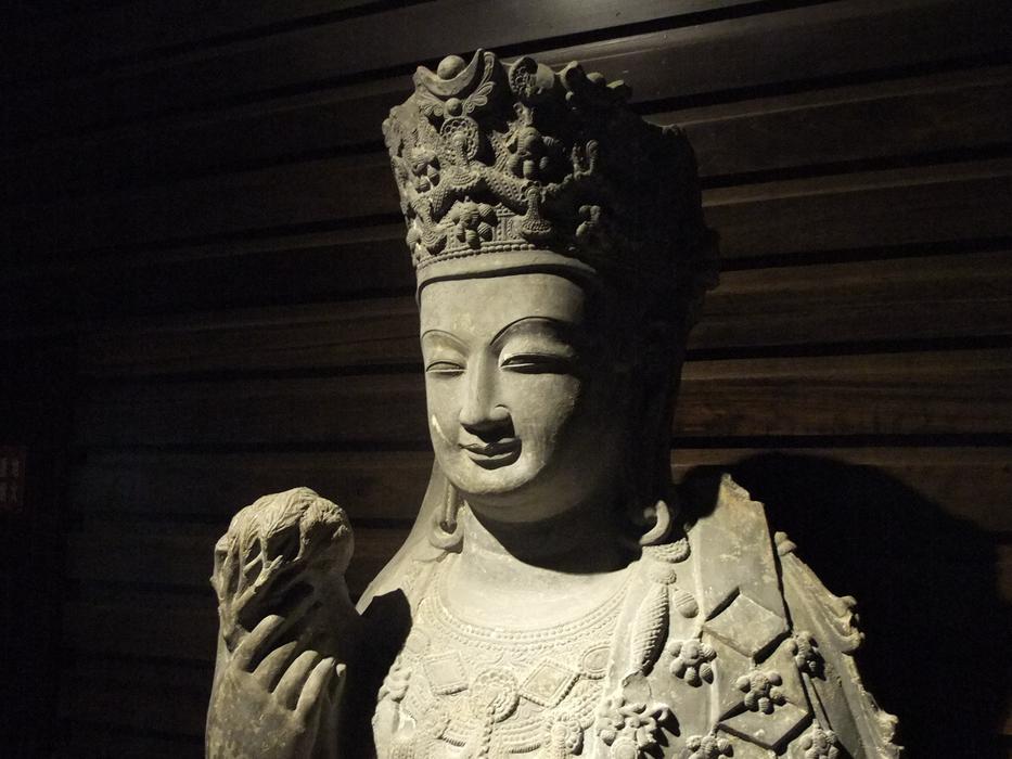 stone statue of chinese buddha