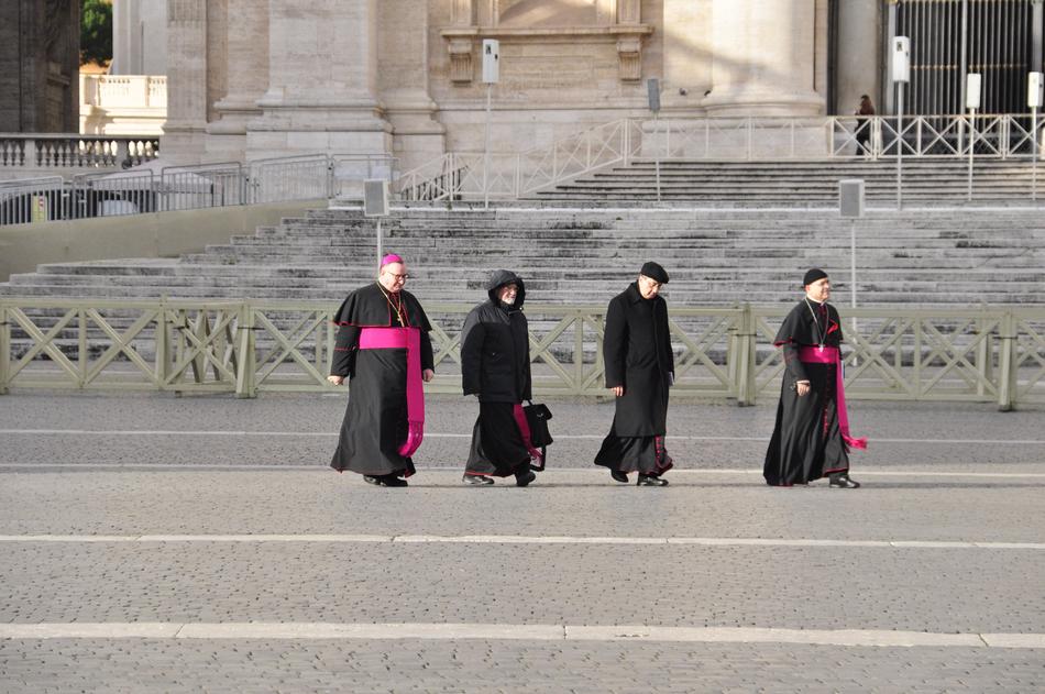 bishops in the square in front of st.Peter's cathedral