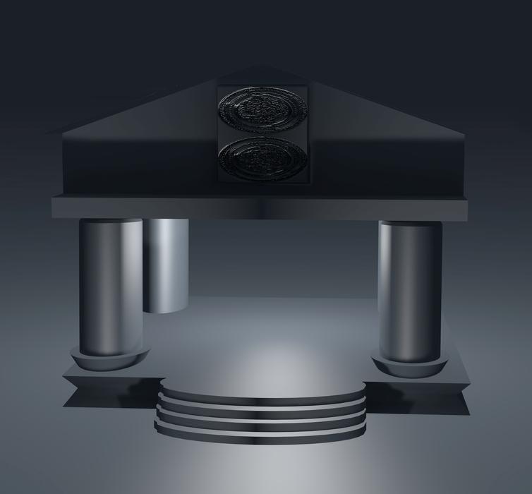 impressive columnar, 3d render