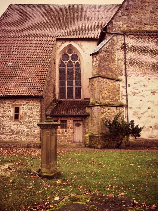 courtyard of an old church in germany