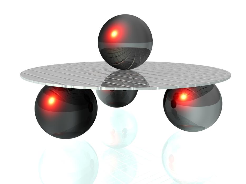 Zen structure with globes, clipart