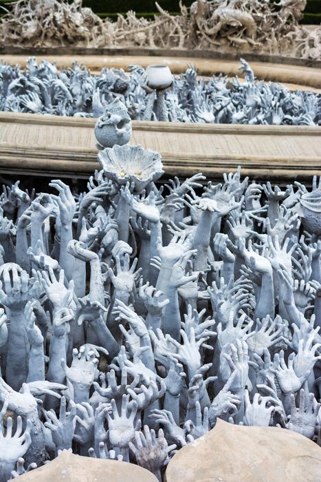 Hands White blue Temple
