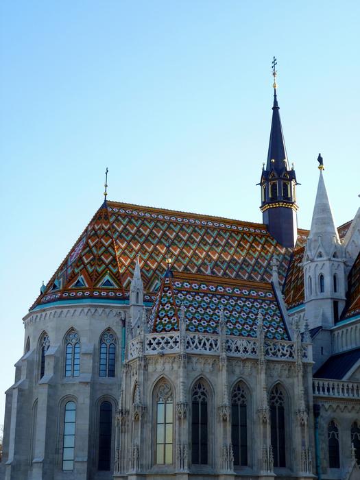 matthias church in budapest on a clear day