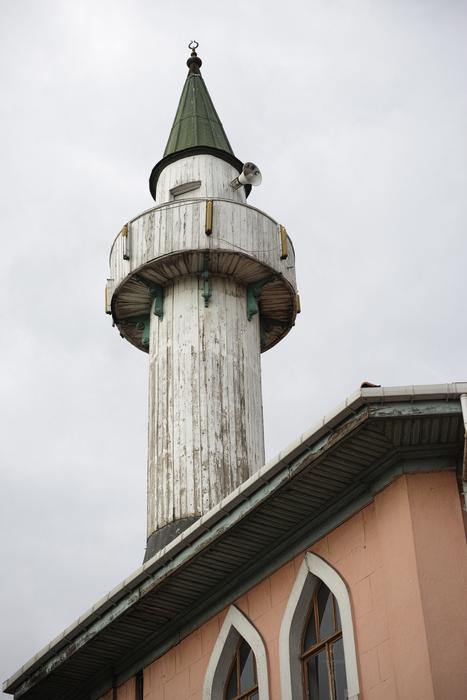 tower near the church building