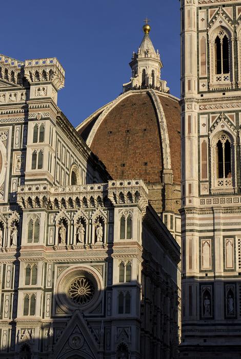 facade and dome of cathedral, italy, florence