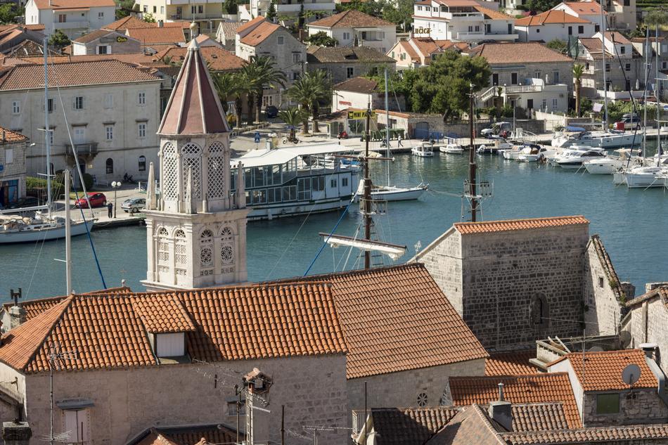 church near the river in croatia