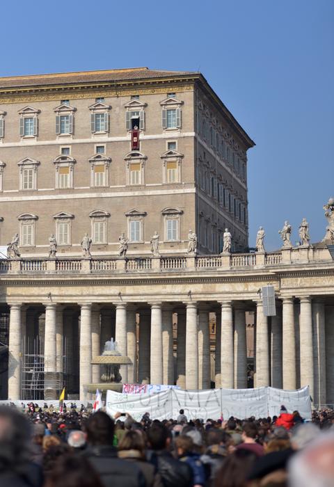 The Apostolic Palace is the official residence of the pope in Vatican City